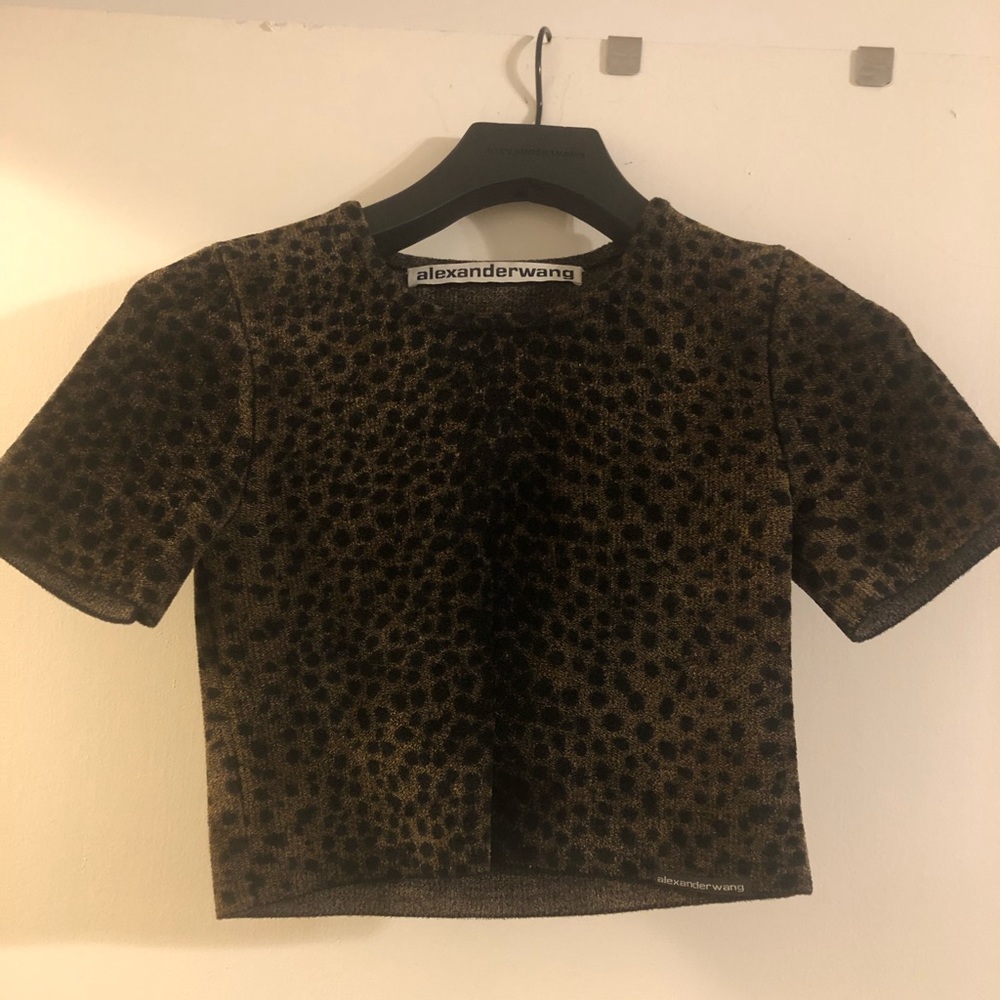ALEXANDER WANG
Leopard Chenille Cropped Top